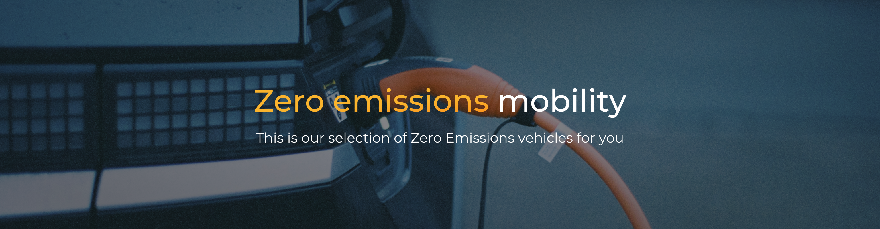 Zero Emission Vehicles banner - Sustainable Mobility